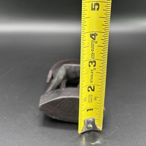 7.5" Hand Carved Dark Wooden Impala Figure Table Mantle Shelf Decor Accent - Picture 9 of 10